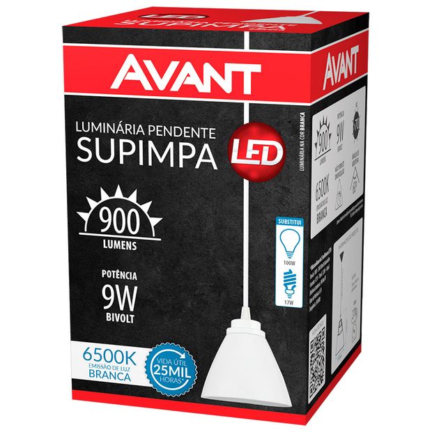 Pendente-Supimpa-Com-Led-9W-Bivolt-Varias-Cores