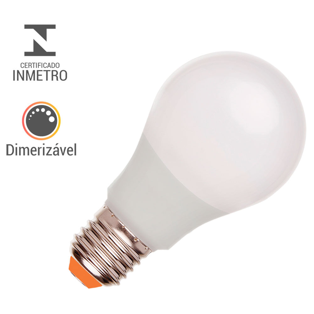 Lâmpada de LED Bulbo Luminatti Dimerizável 10W 2700K 220V