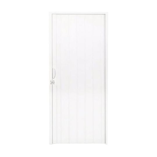 Porta Sanfonada Perlex em PVC Branco 210x60 cm