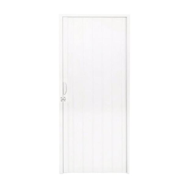 Porta Sanfonada Perlex em PVC Branco 210x60 cm